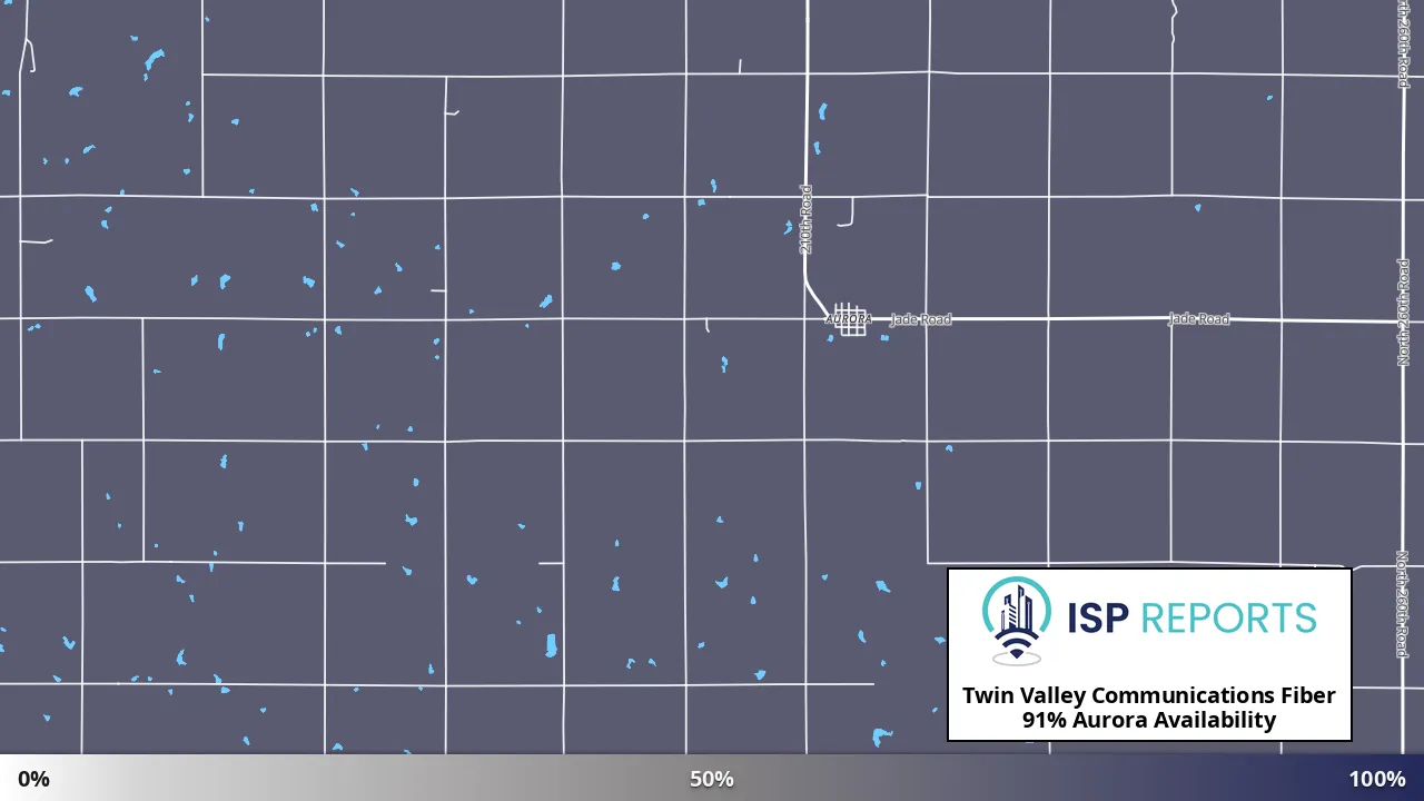 Aurora, KS map of internet availability