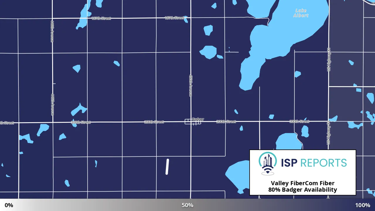Badger, SD map of internet availability