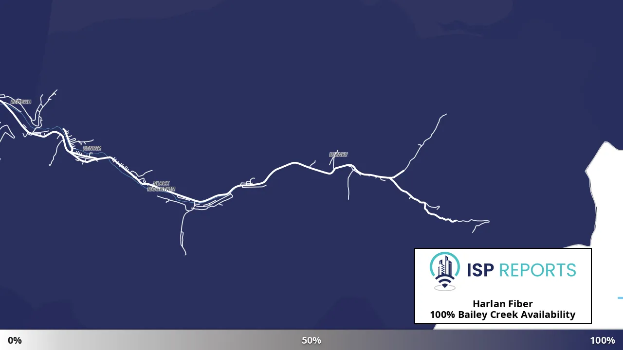 Bailey Creek, KY map of internet availability