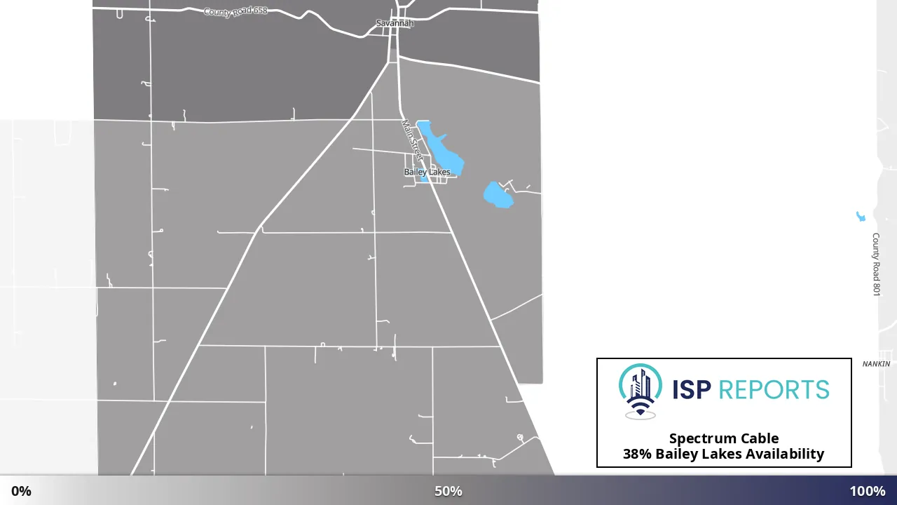 Bailey Lakes, OH map of internet availability