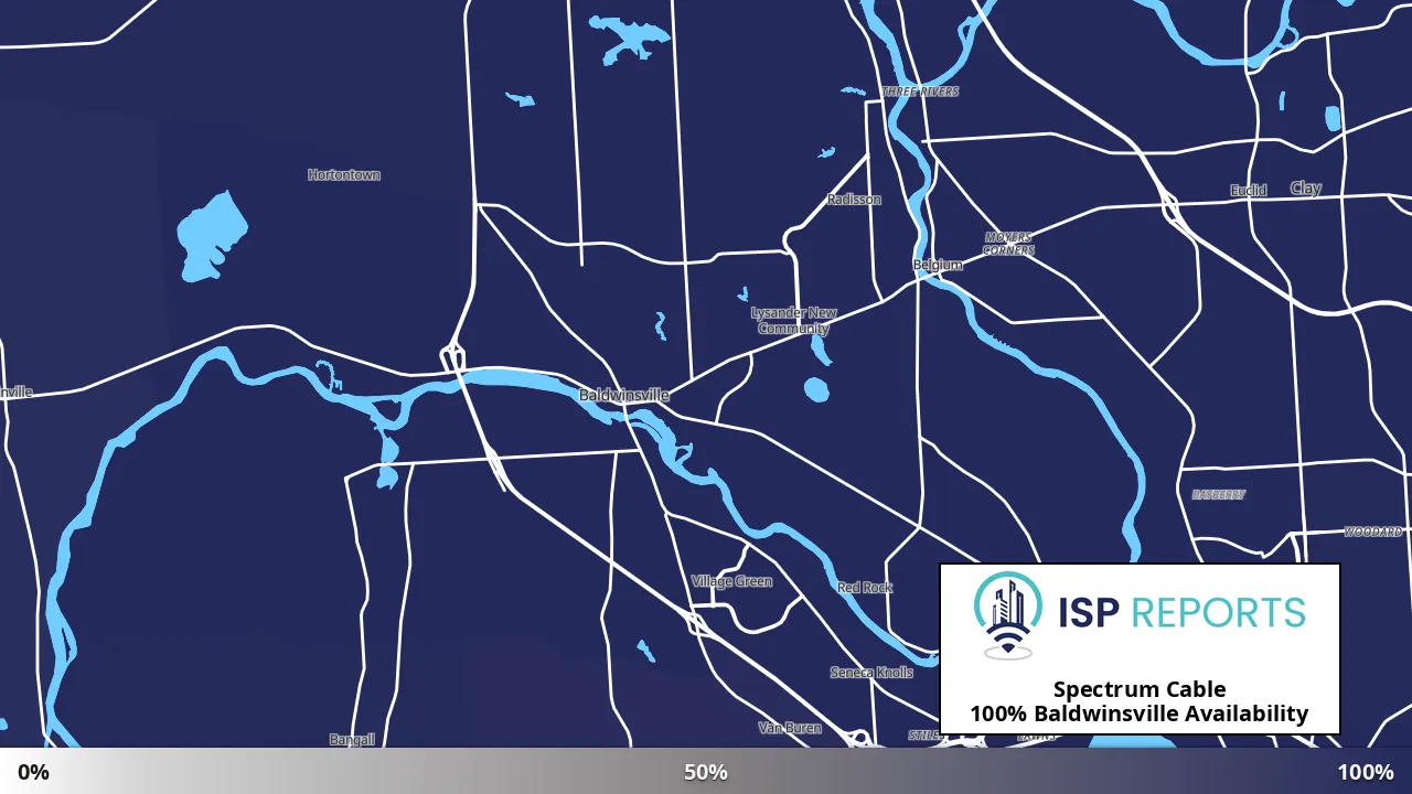 Baldwinsville, NY map of internet availability