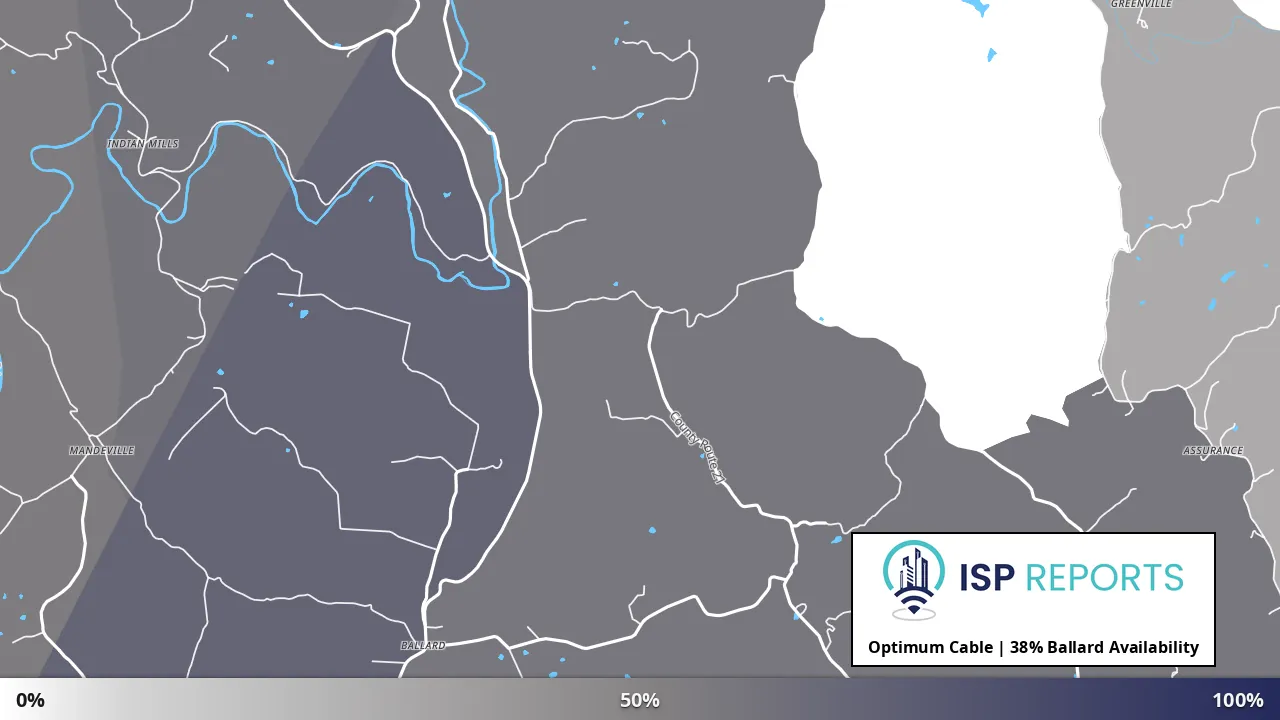 Ballard, WV map of internet availability