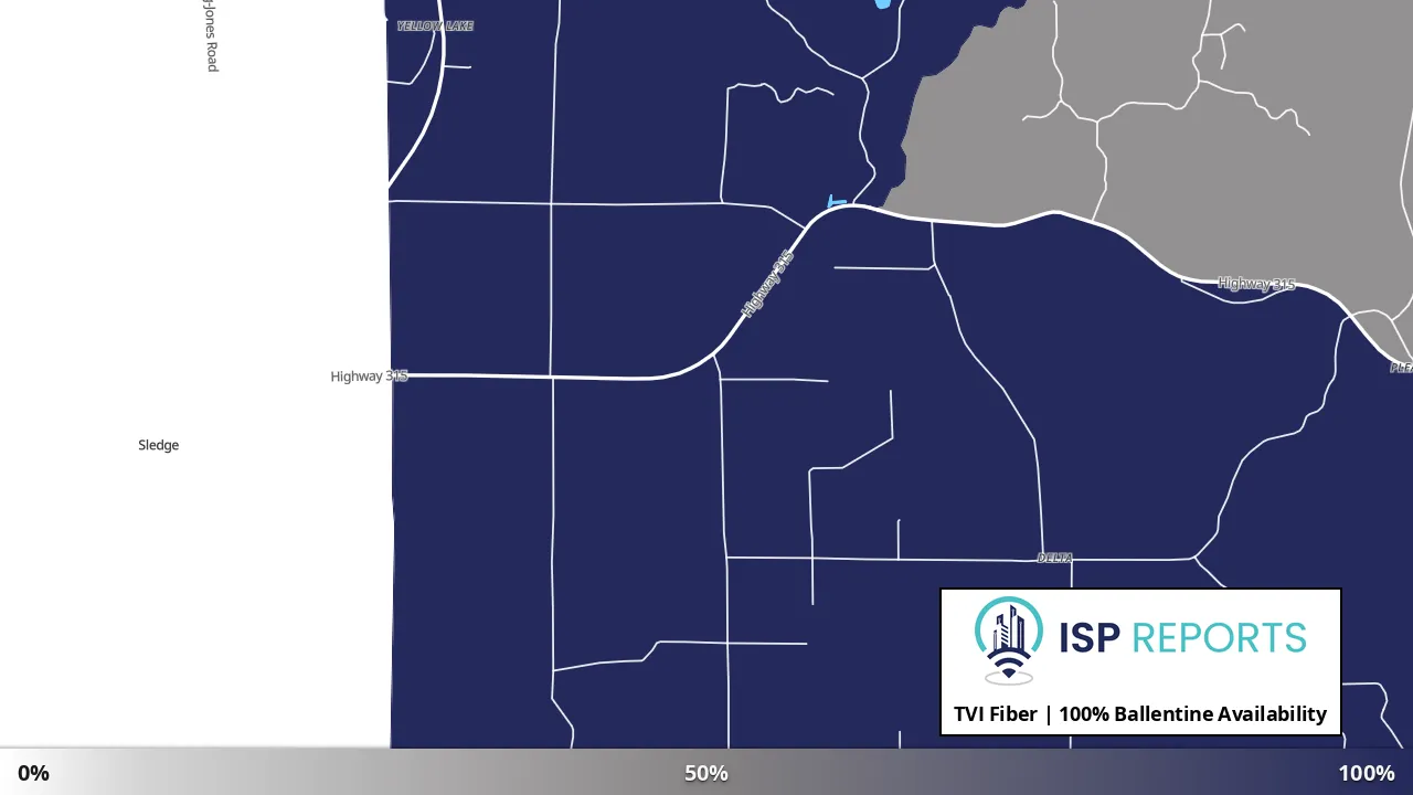 Ballentine, MS map of internet availability
