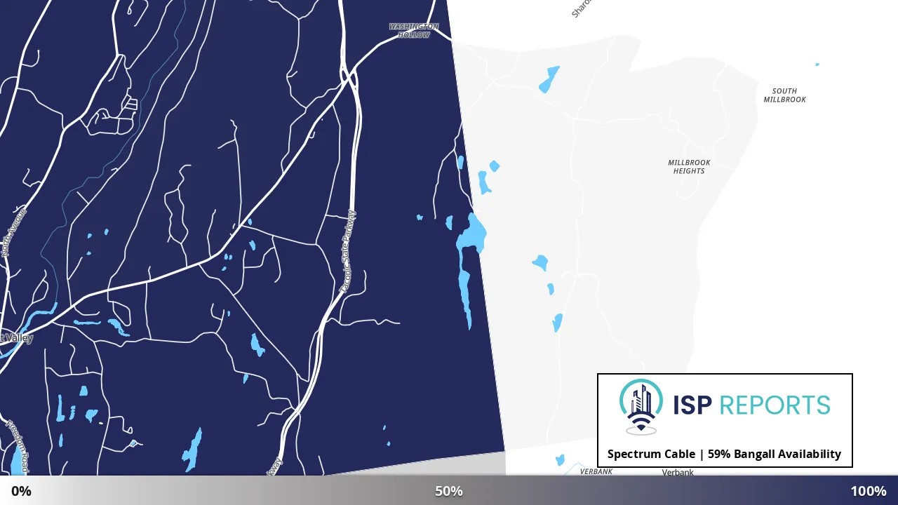 Bangall, NY map of internet availability