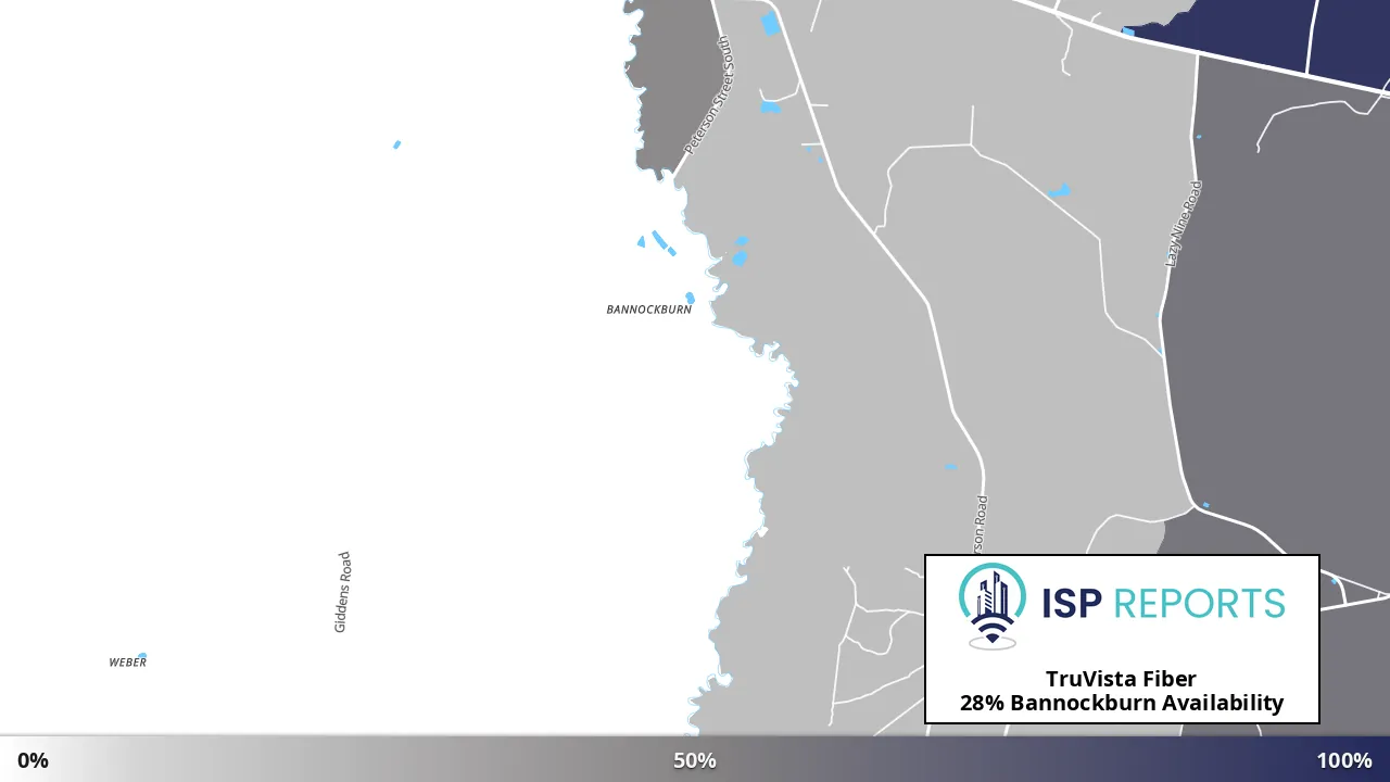 Bannockburn, GA map of internet availability
