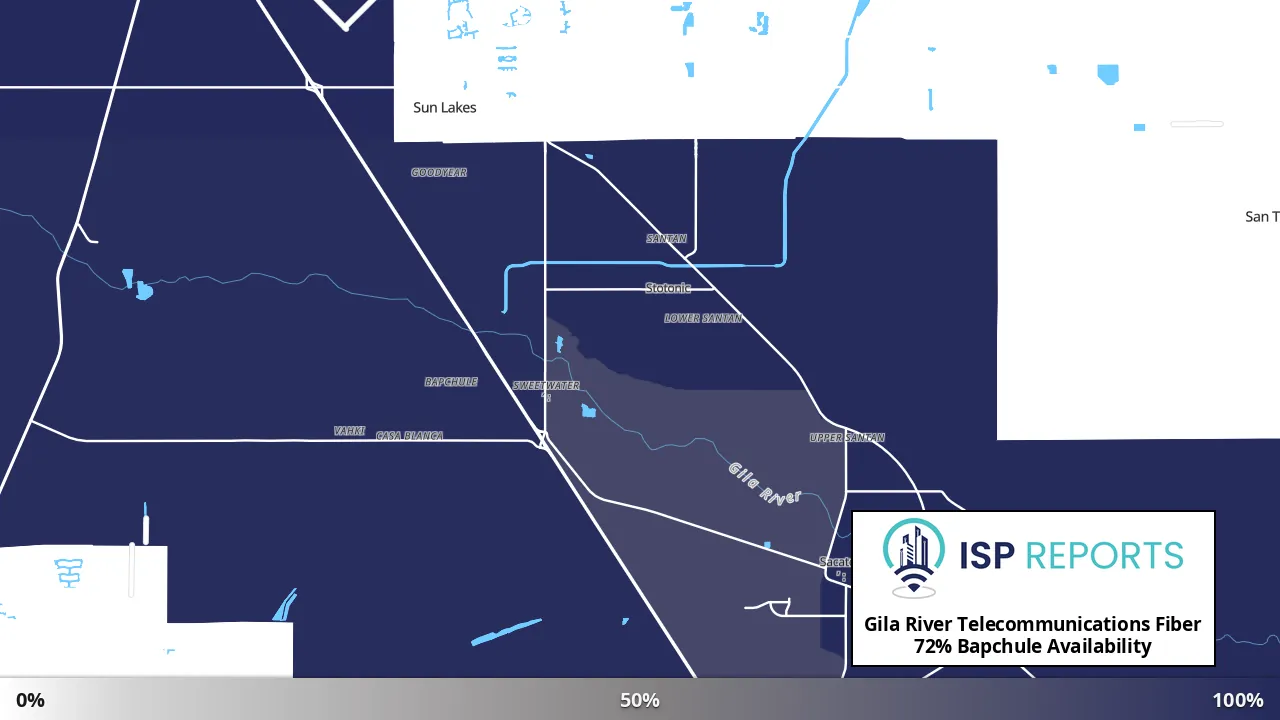 Bapchule, AZ map of internet availability