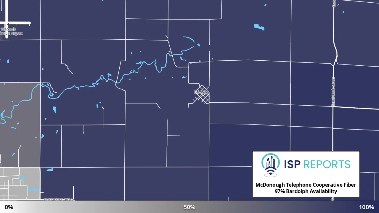 Bardolph, IL map of internet availability