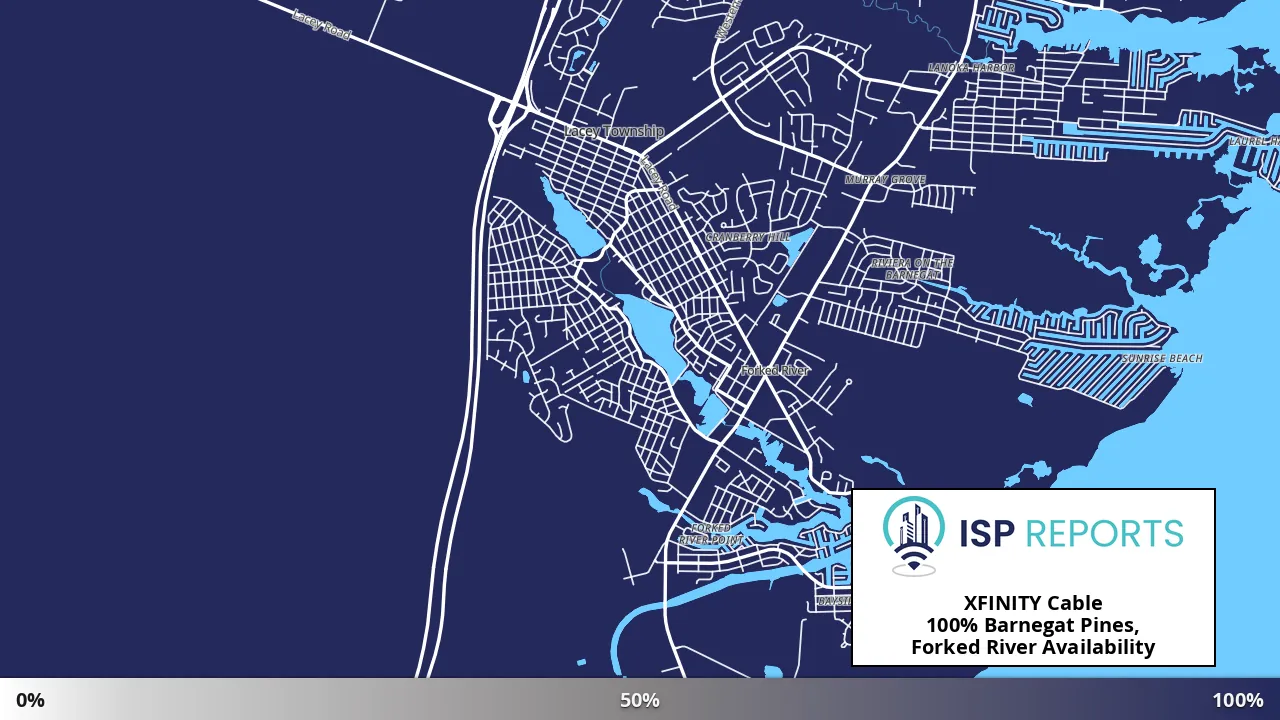 Barnegat Pines, Forked River, NJ map of internet availability