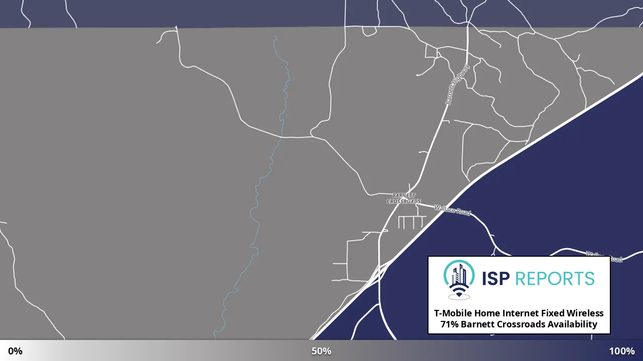 Barnett Crossroads, AL map of internet availability