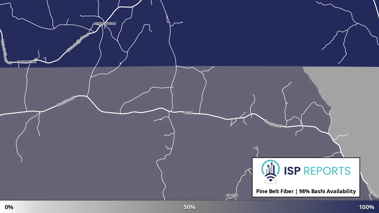 Bashi, AL map of internet availability