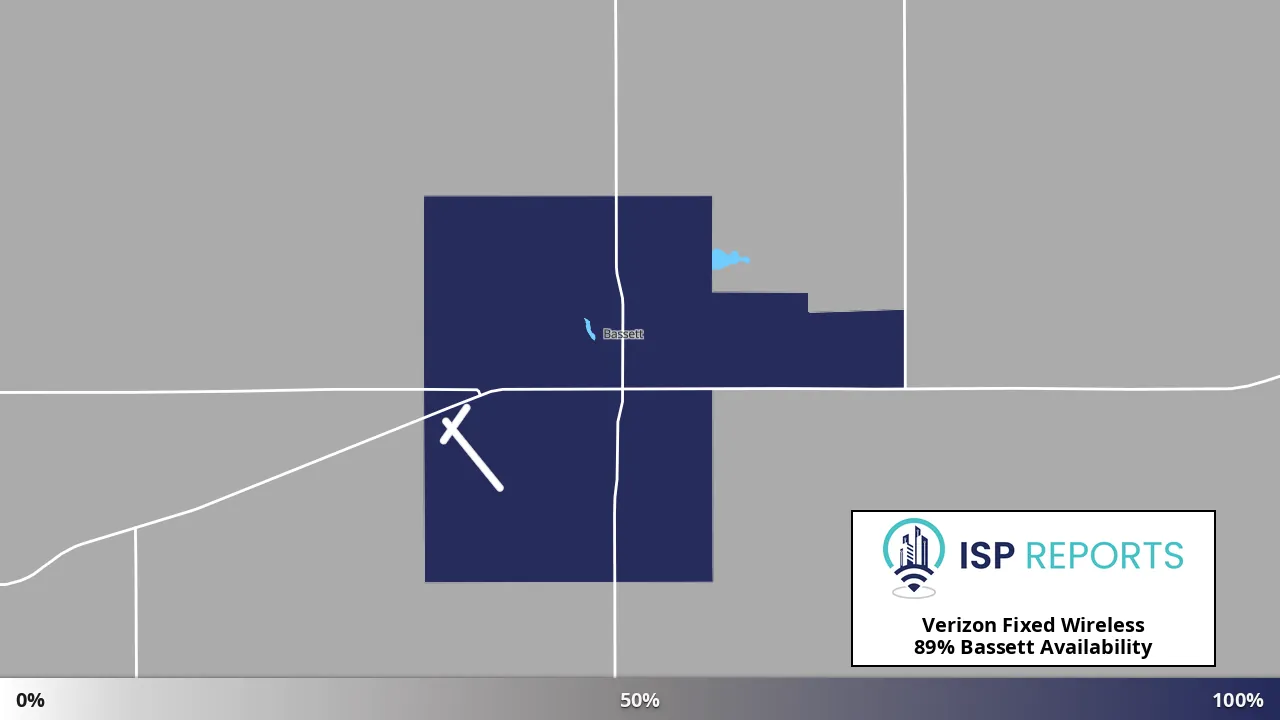 Bassett, NE map of internet availability