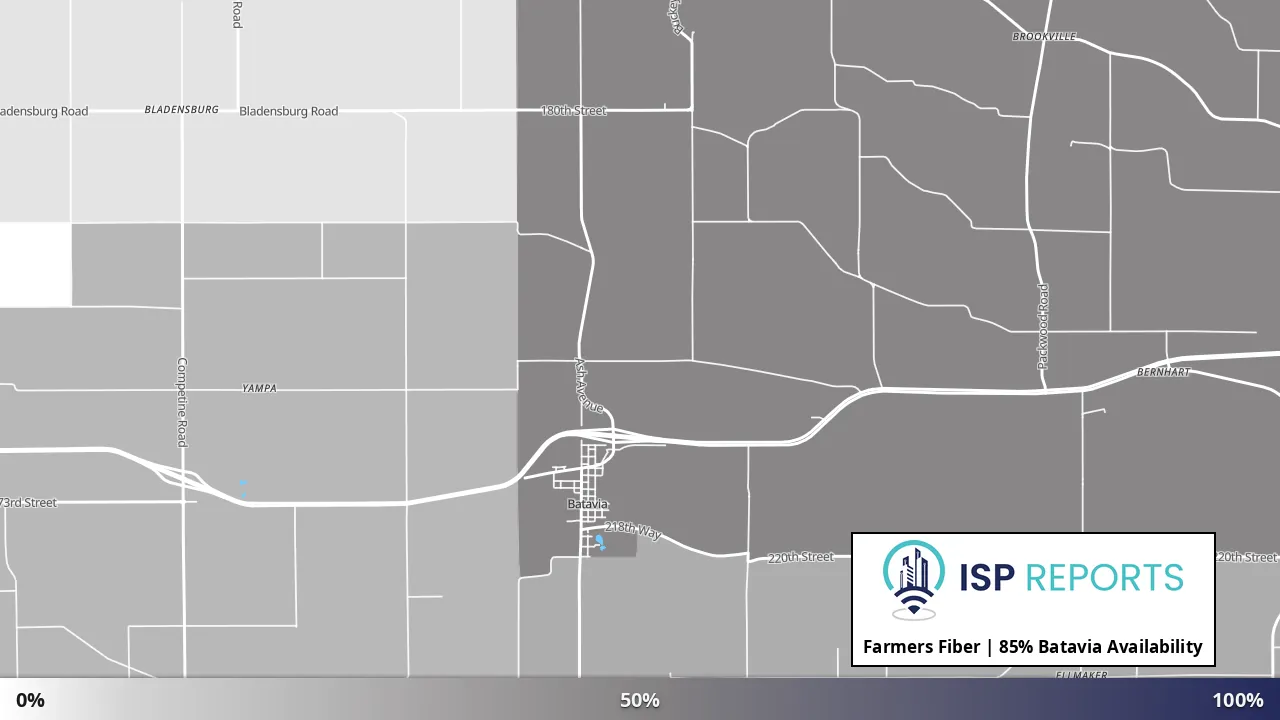 Batavia, IA map of internet availability