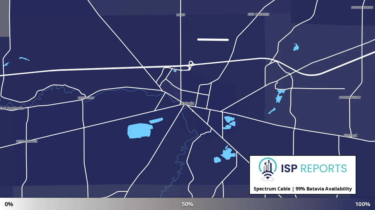 Batavia, NY map of internet availability