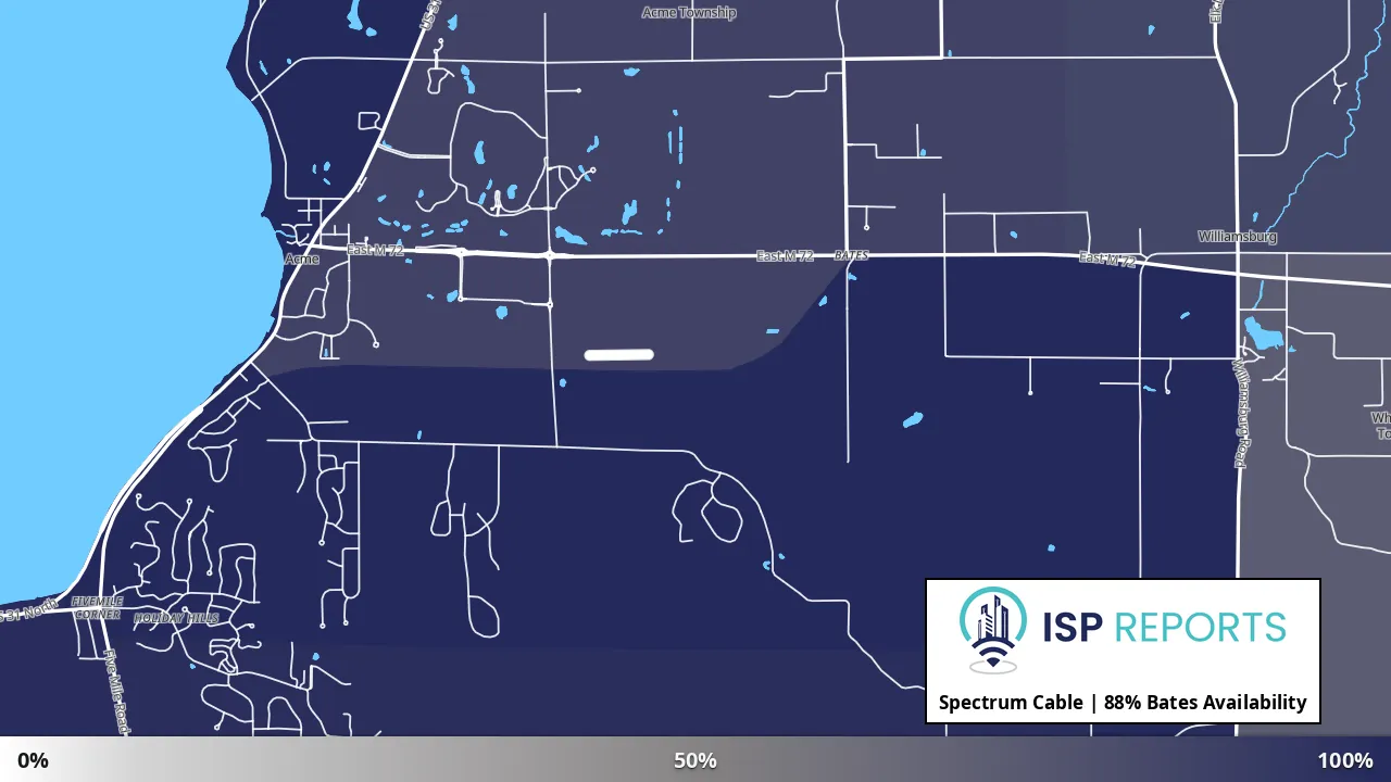 Bates, MI map of internet availability