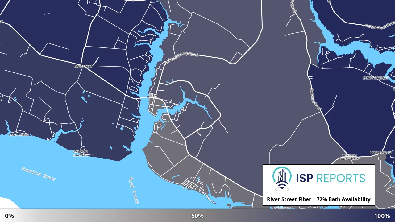 Bath, NC map of internet availability
