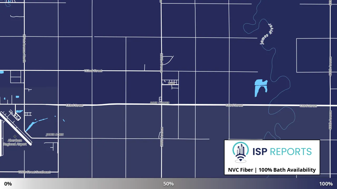 Bath, SD map of internet availability