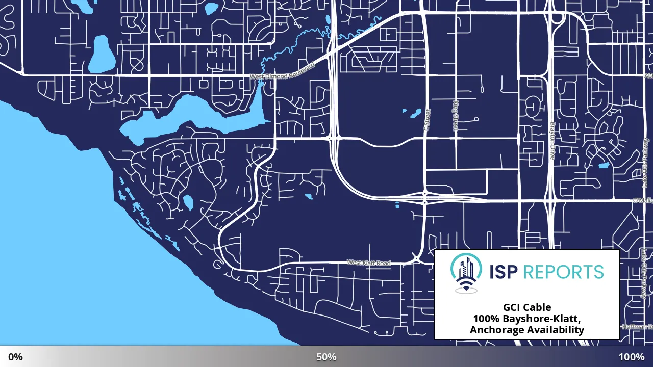 Bayshore-Klatt, Anchorage, AK map of internet availability