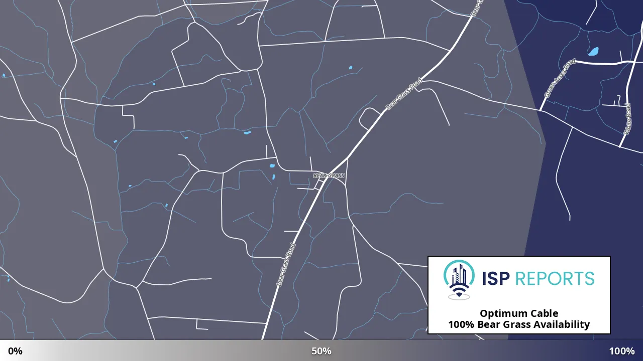 Bear Grass, NC map of internet availability