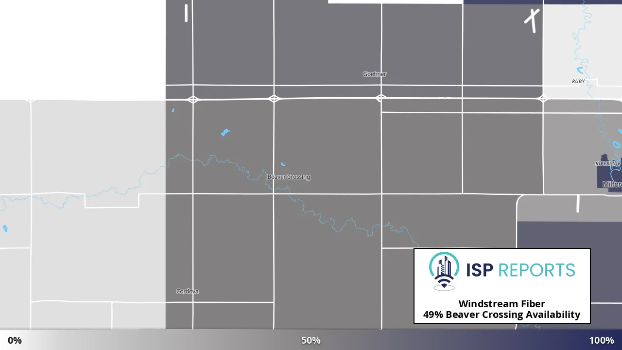 Beaver Crossing, NE map of internet availability