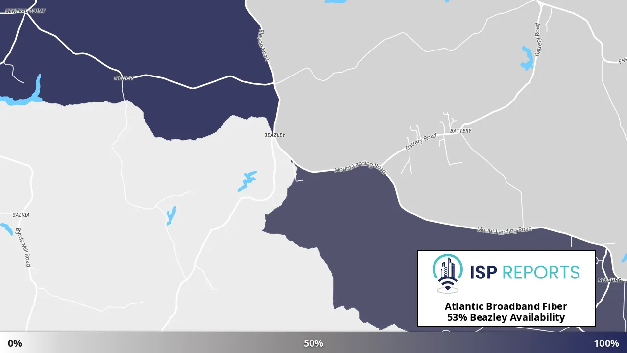Beazley, VA map of internet availability