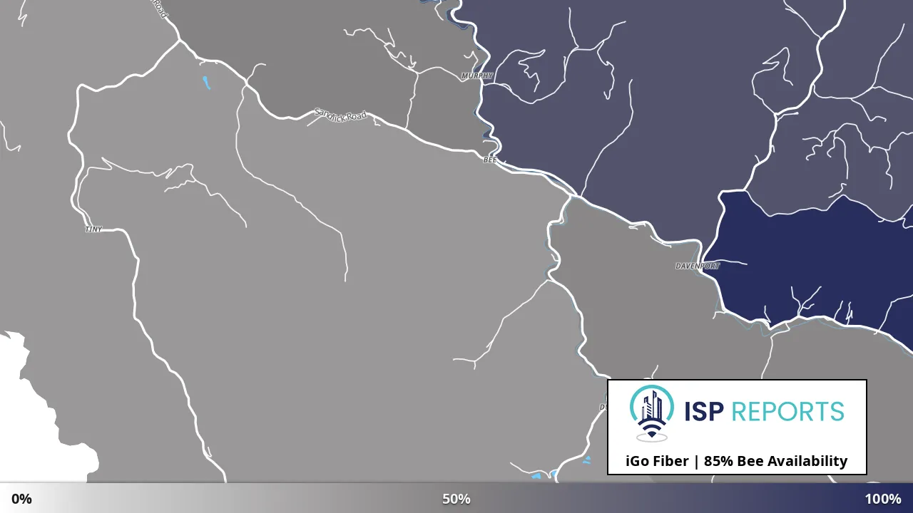 Bee, VA map of internet availability