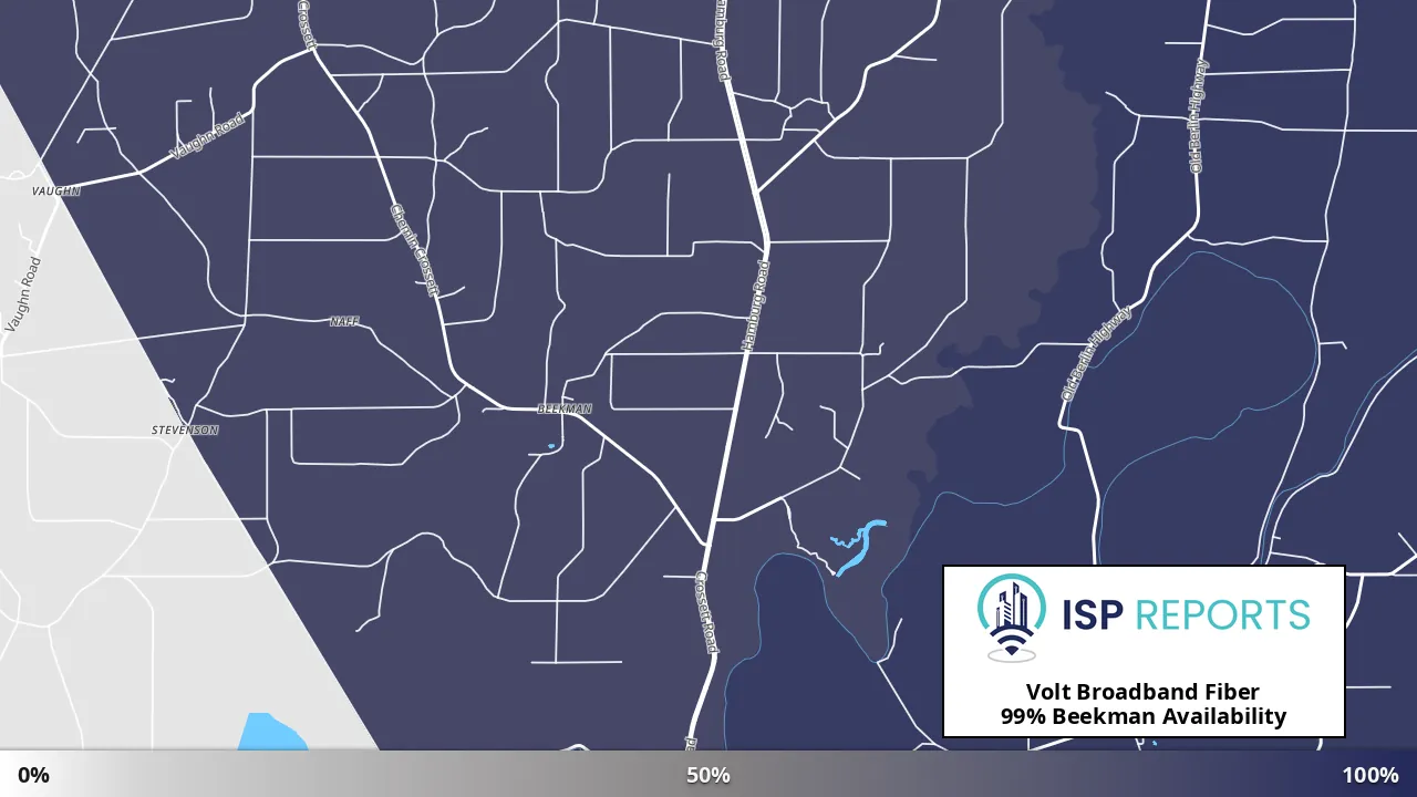 Beekman, LA map of internet availability