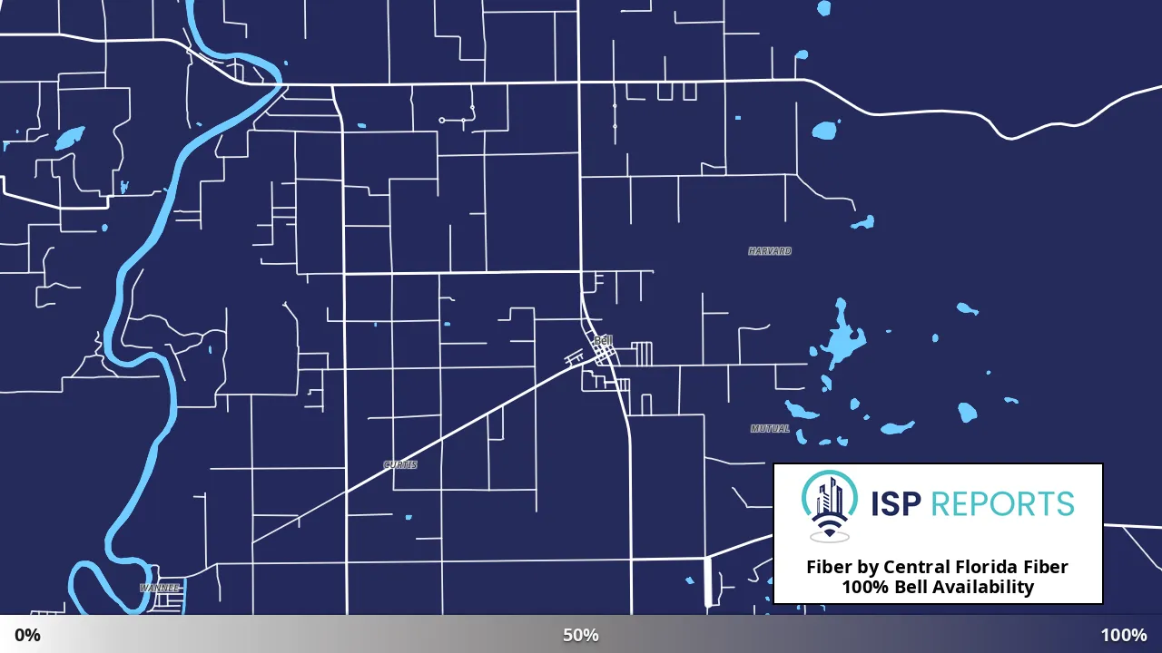 Bell, FL map of internet availability