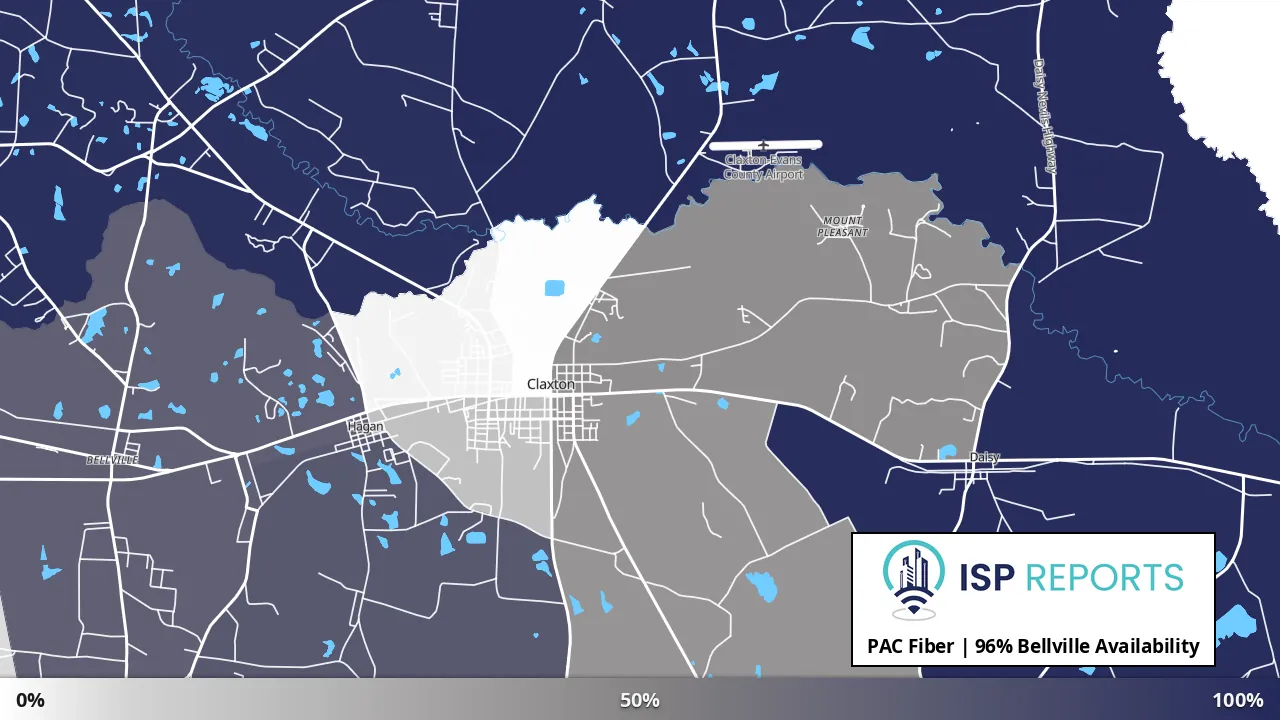 Bellville, GA map of internet availability