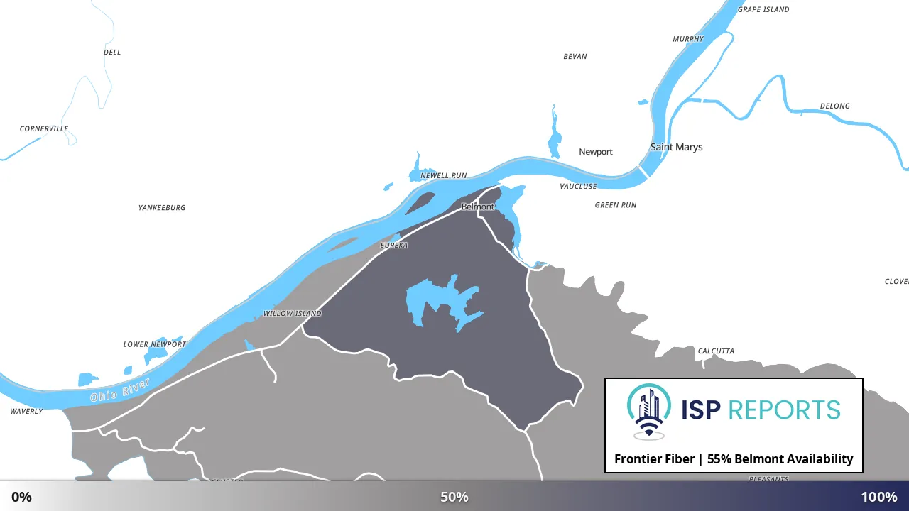 Belmont, WV map of internet availability