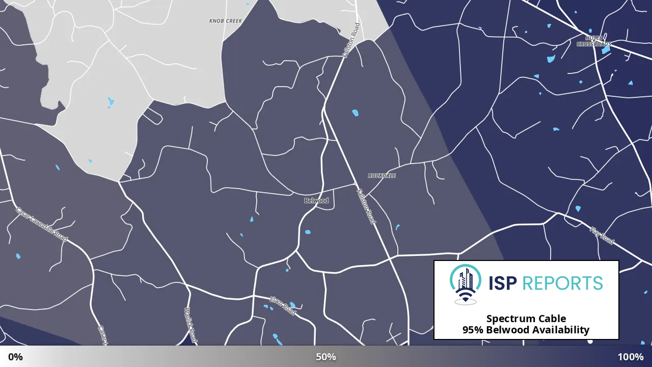 Belwood, NC map of internet availability