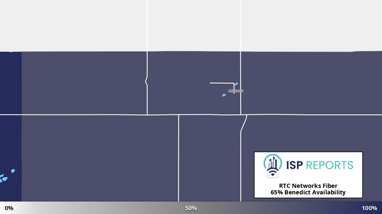 Benedict, ND map of internet availability