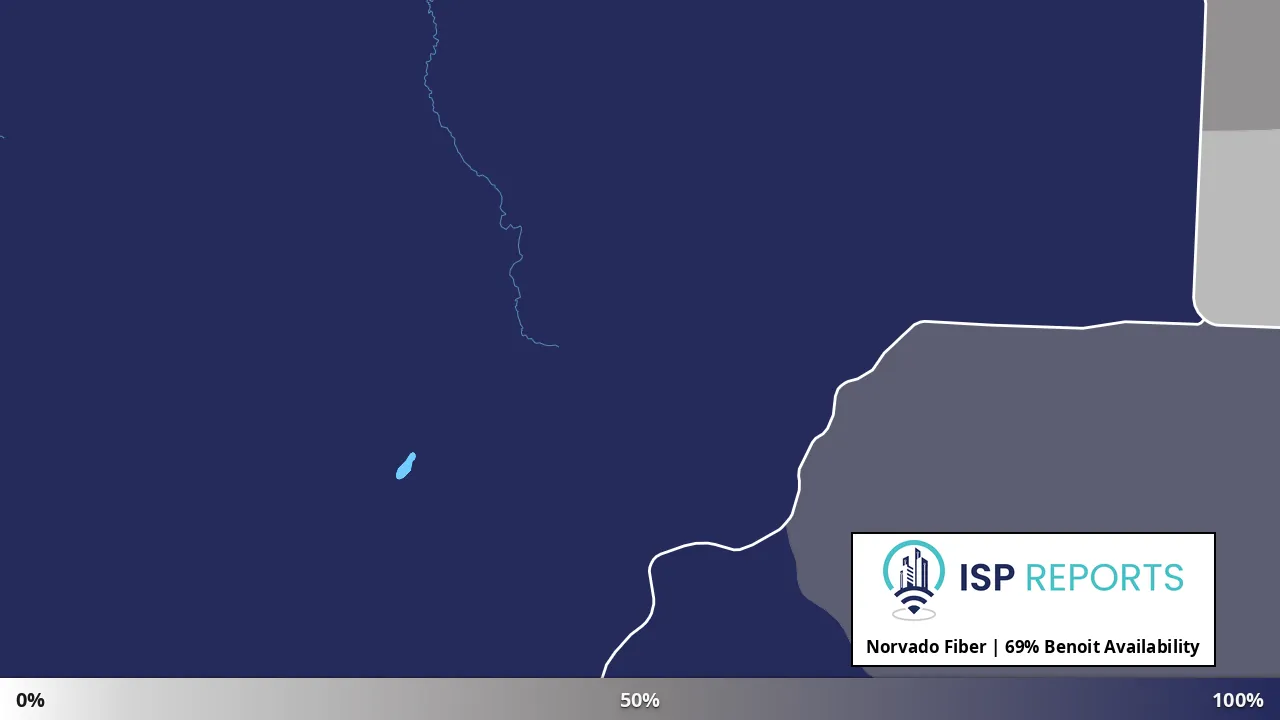 Benoit, WI map of internet availability