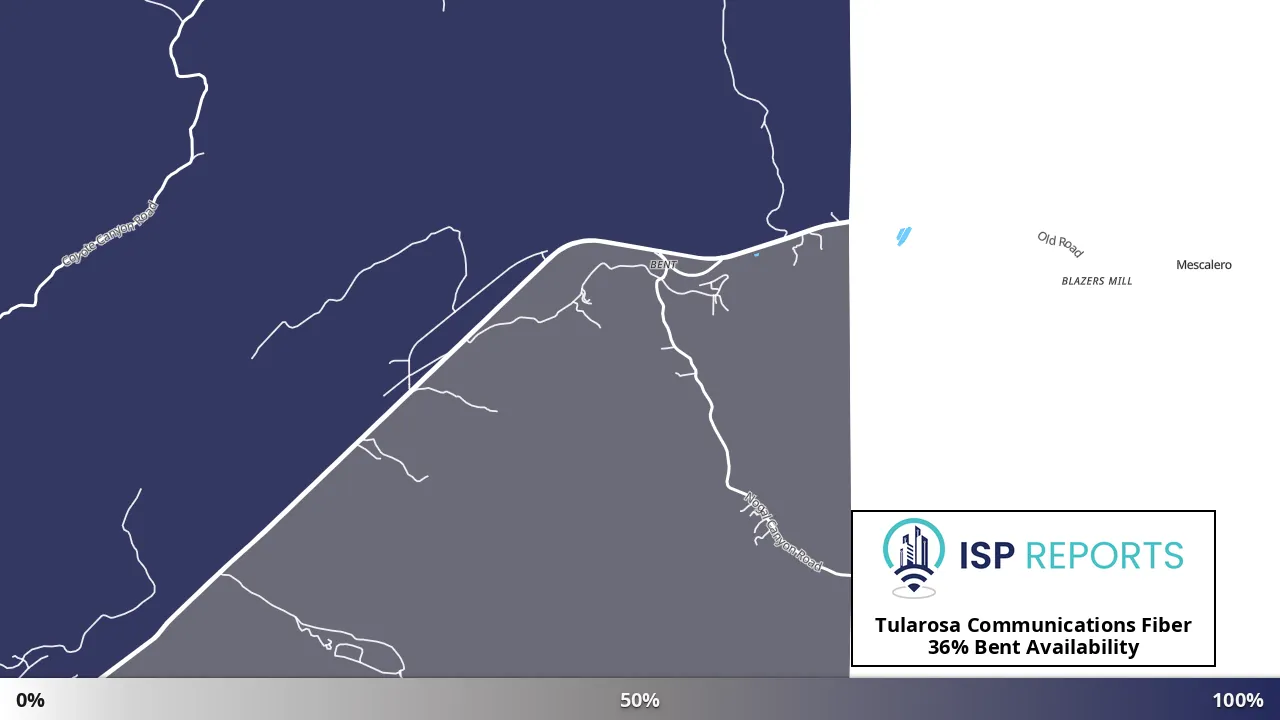 Bent, NM map of internet availability