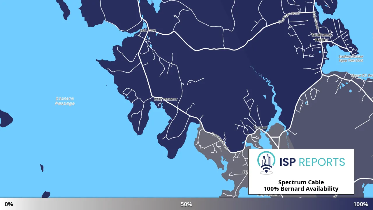 Bernard, ME map of internet availability