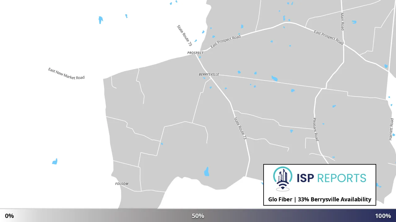 Berrysville, OH map of internet availability