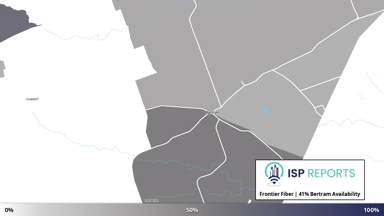Bertram, TX map of internet availability