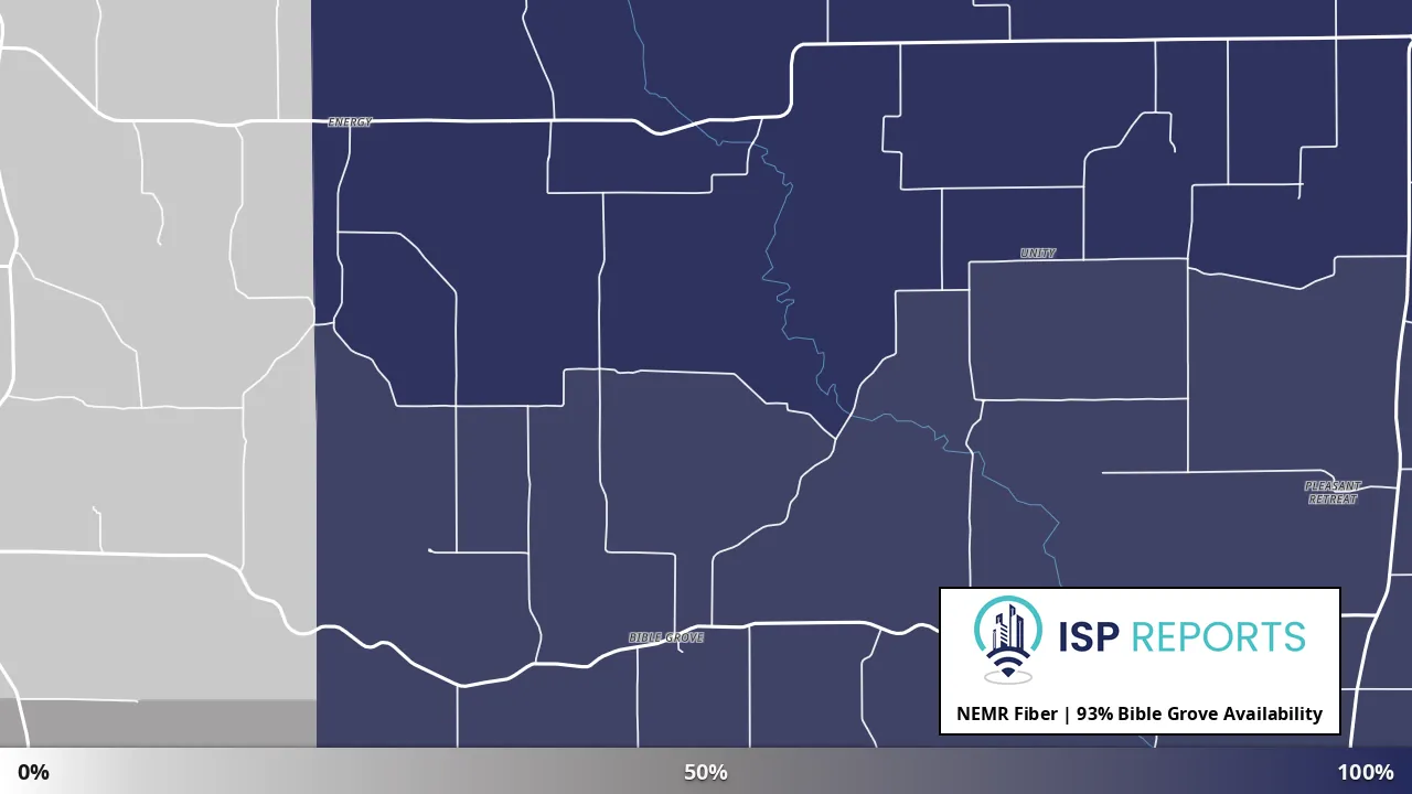 Bible Grove, MO map of internet availability