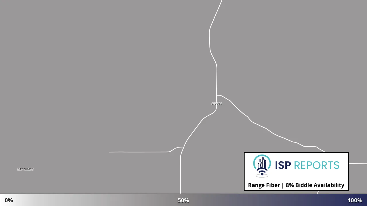 Biddle, MT map of internet availability