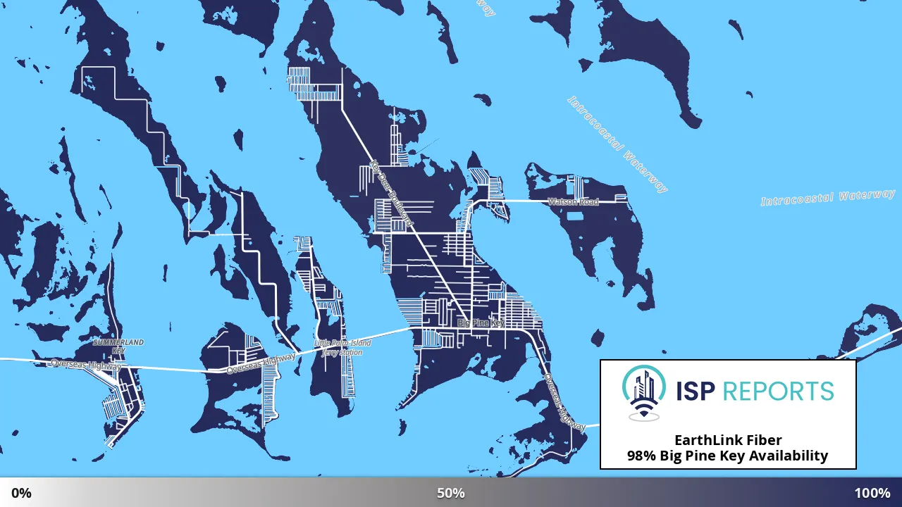 Big Pine Key, FL map of internet availability