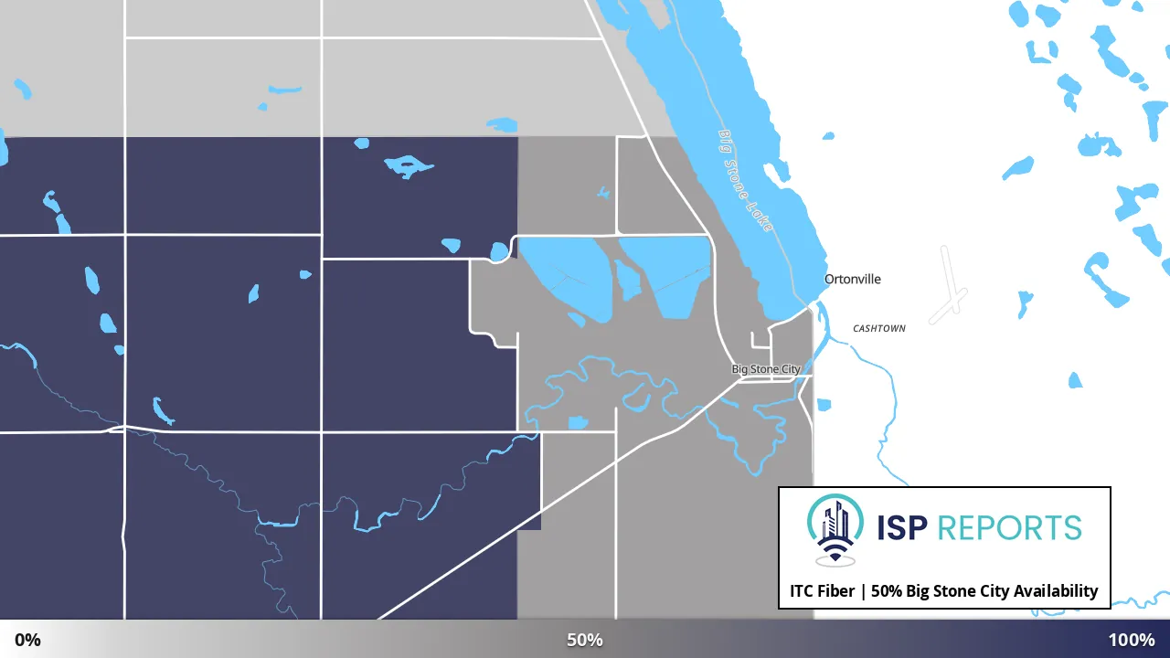 Big Stone City, SD map of internet availability