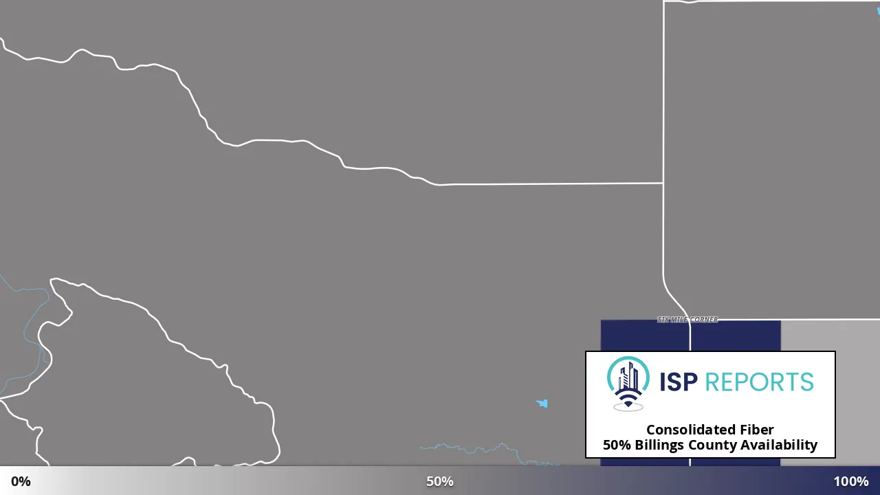 Billings County, ND map of internet availability