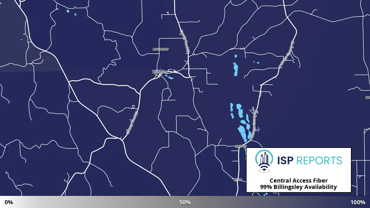 Billingsley, AL map of internet availability