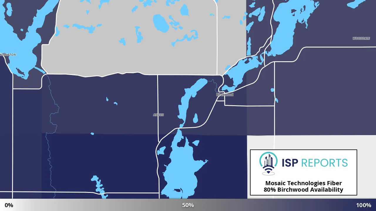 Birchwood, WI map of internet availability