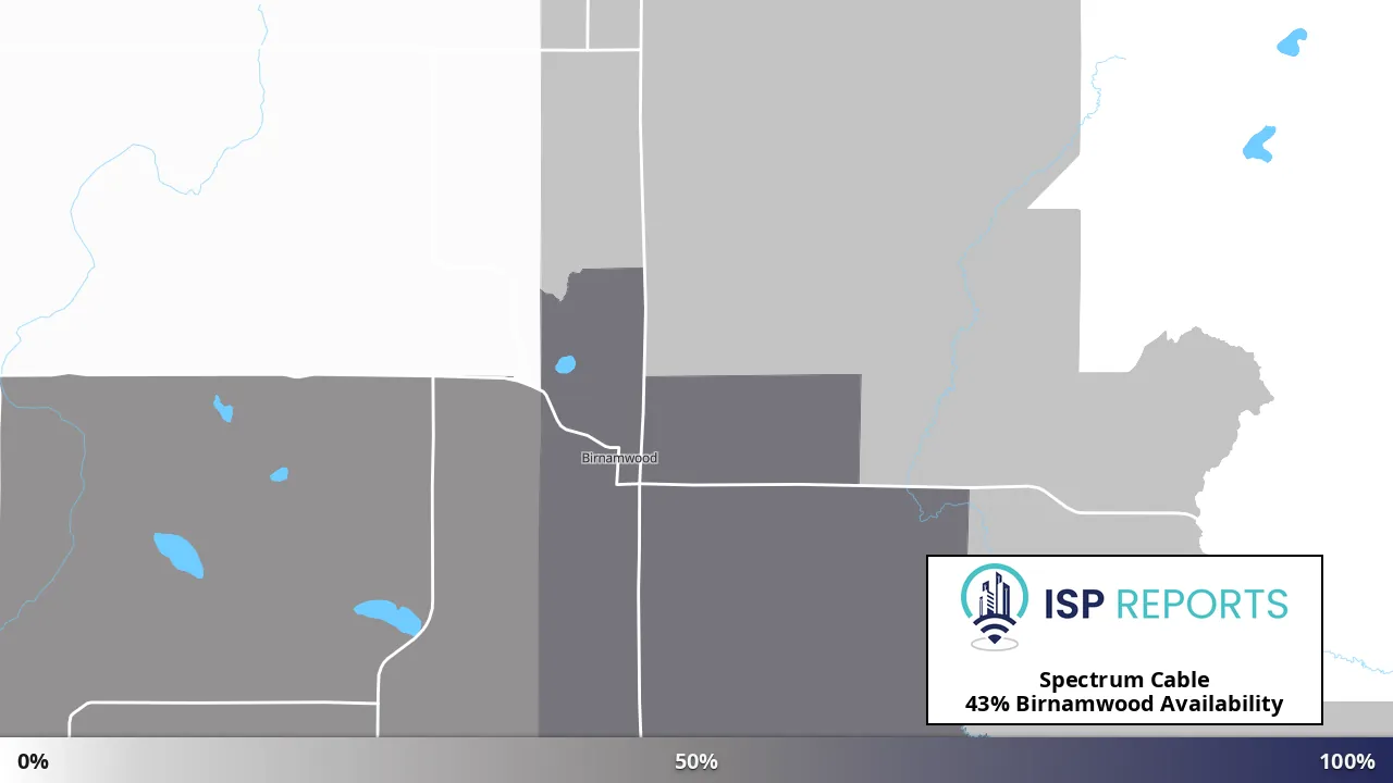 Birnamwood, WI map of internet availability
