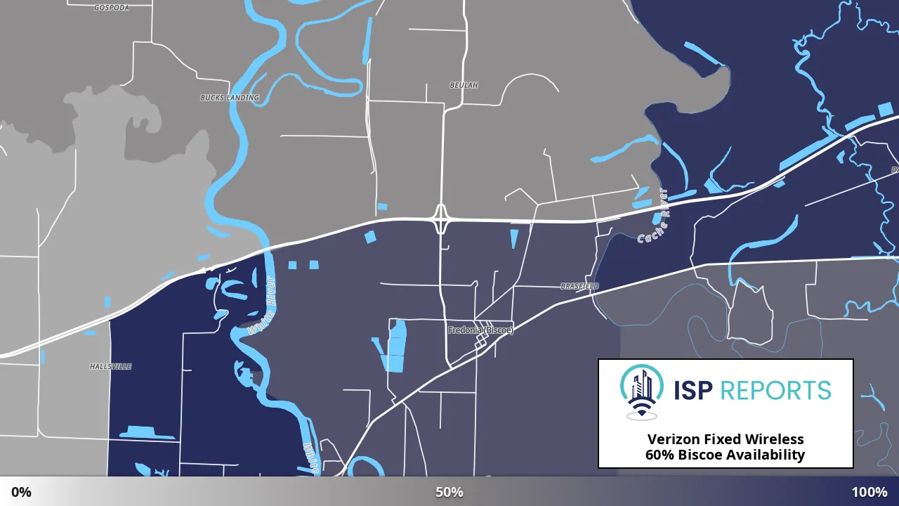 Biscoe, AR map of internet availability