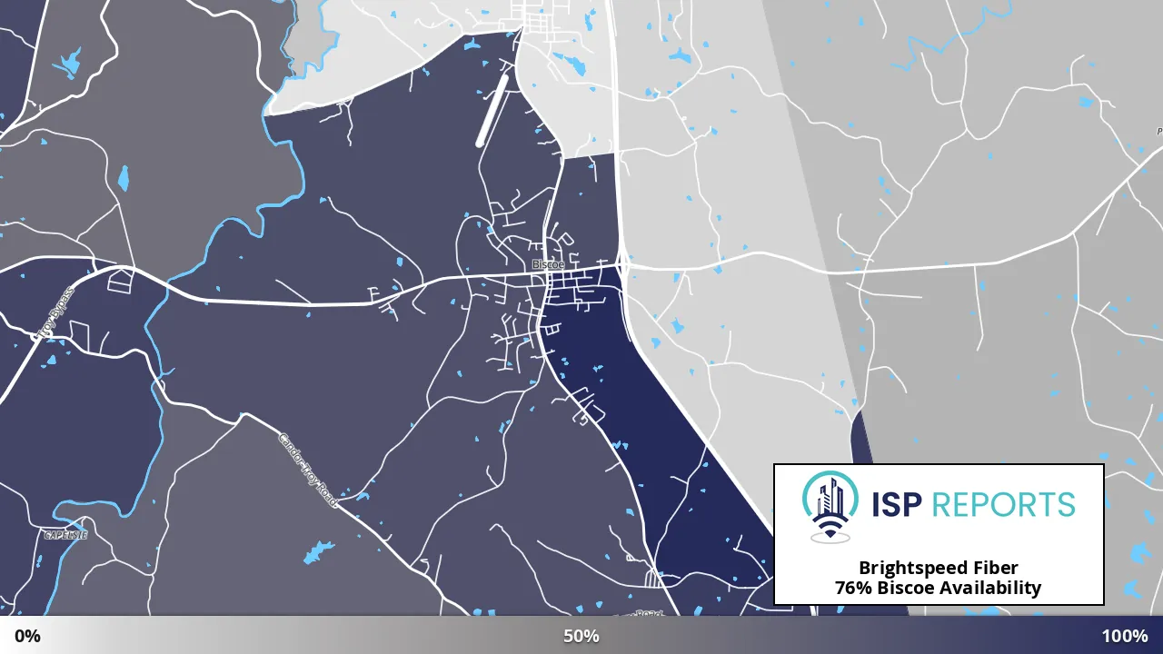 Biscoe, NC map of internet availability