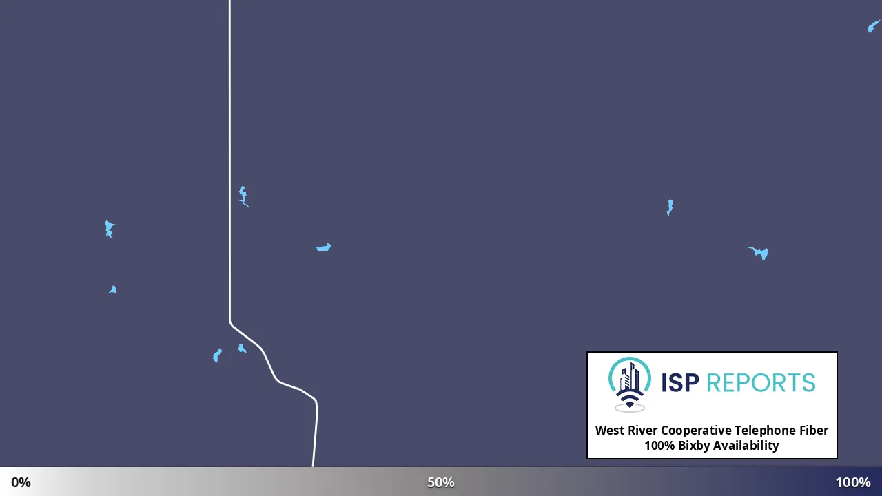 Bixby, SD map of internet availability