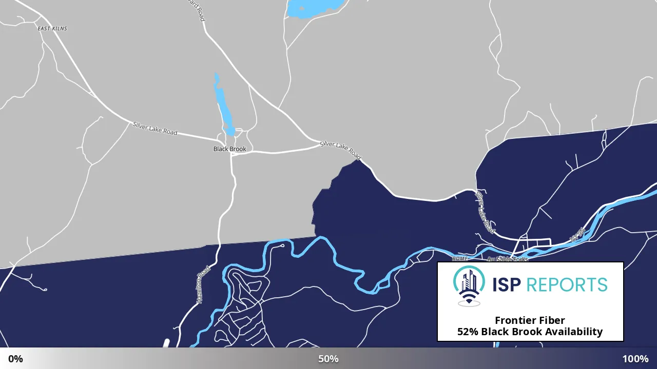 Black Brook, NY map of internet availability