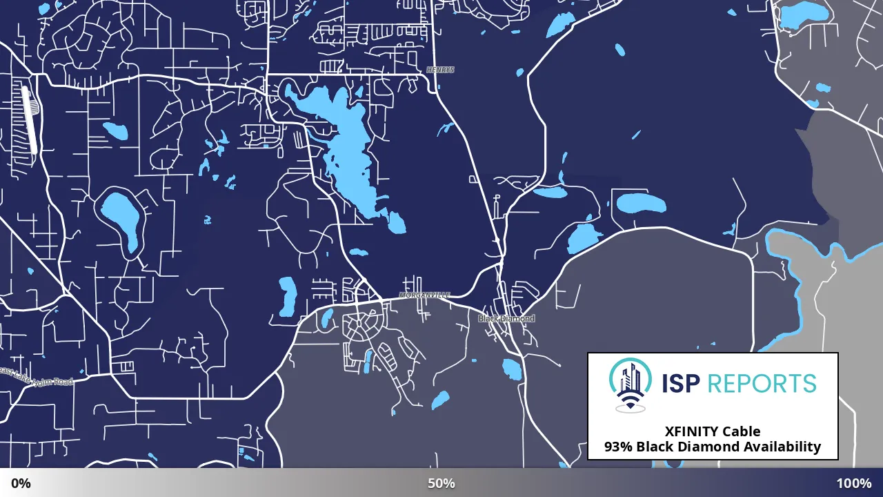 Black Diamond, WA map of internet availability