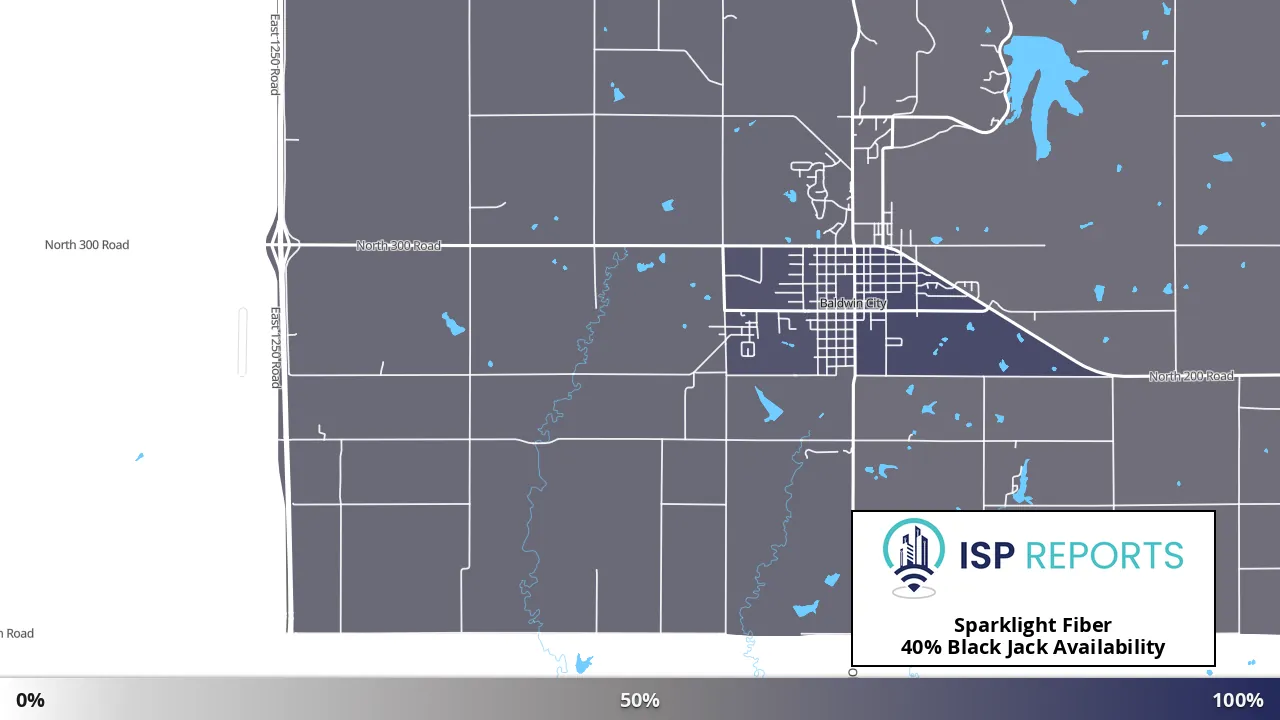 Black Jack, KS map of internet availability